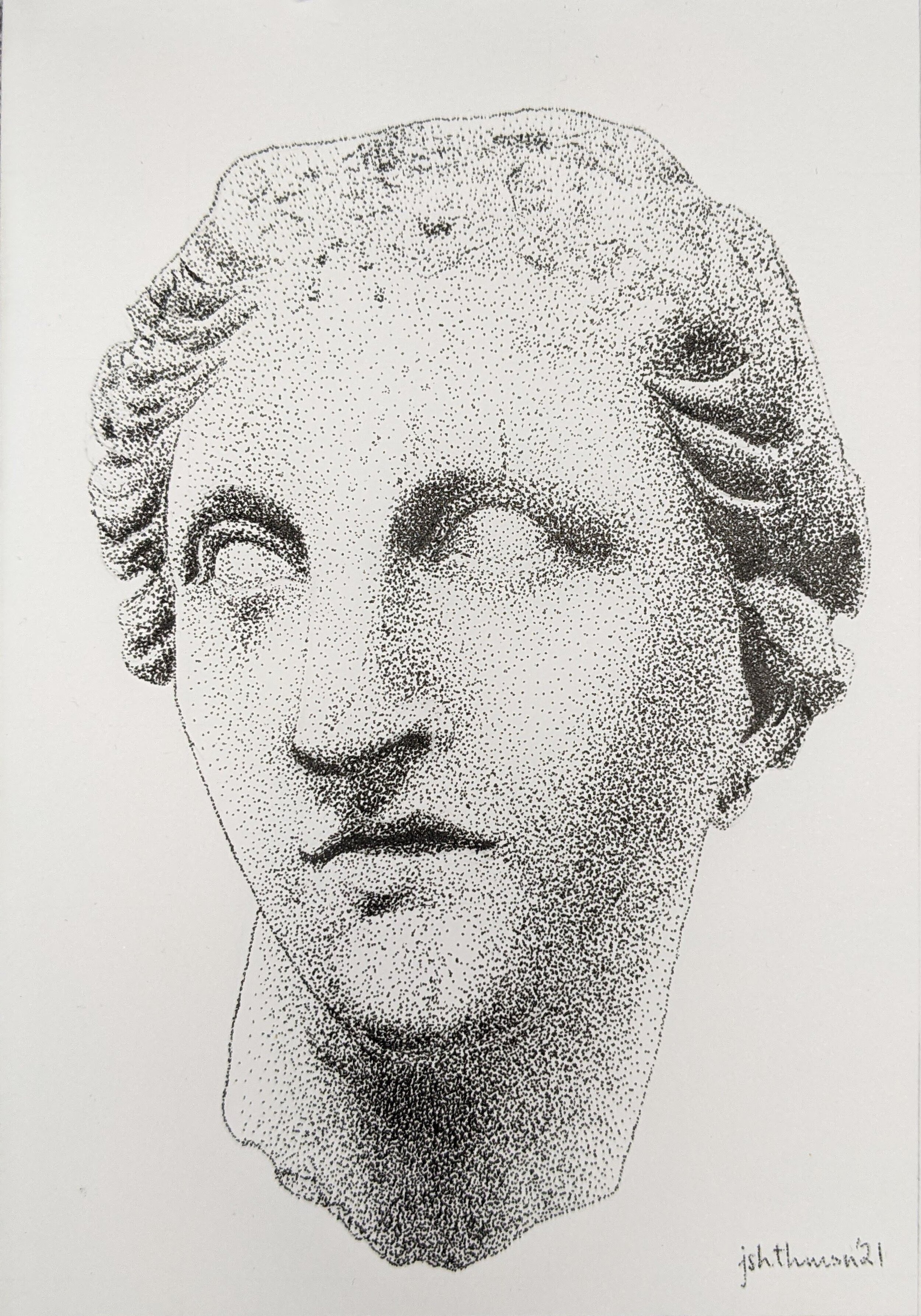 Marble Bust (Athena), 2021