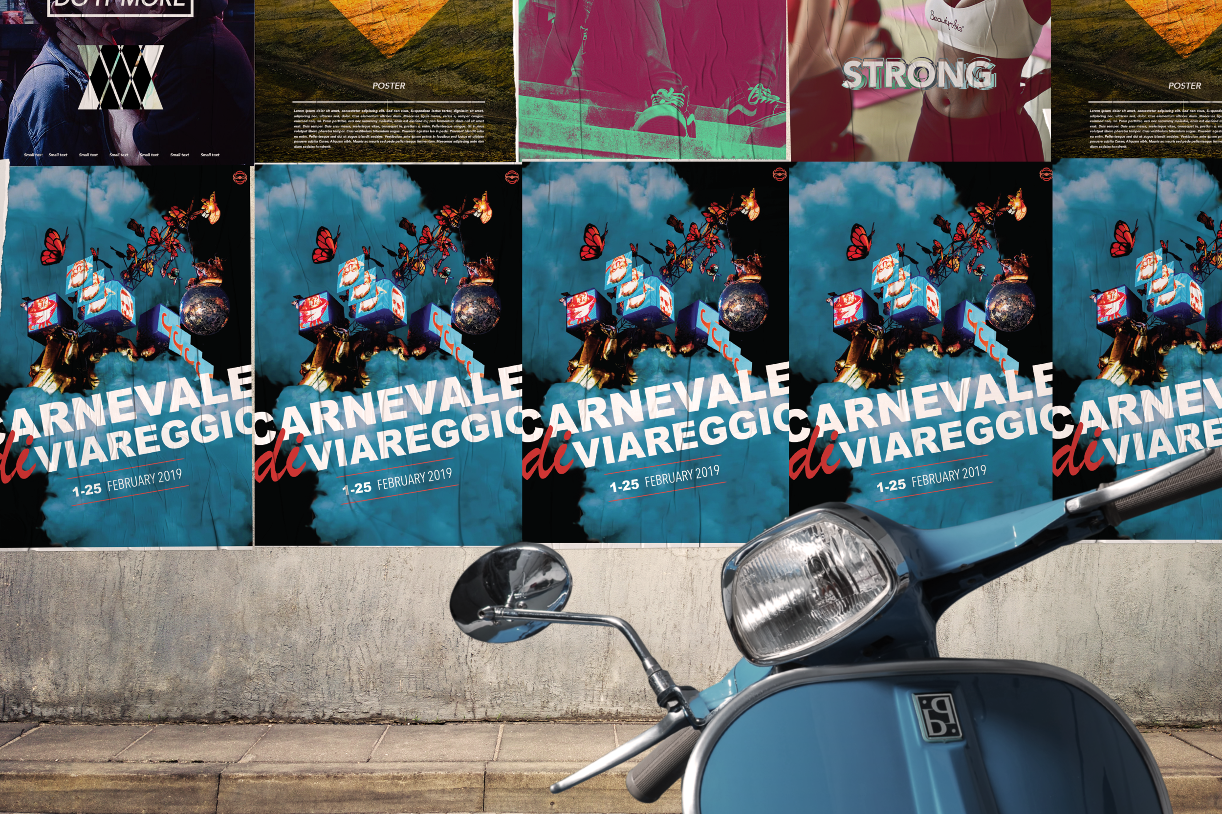 Poster mockup on aged wall .png