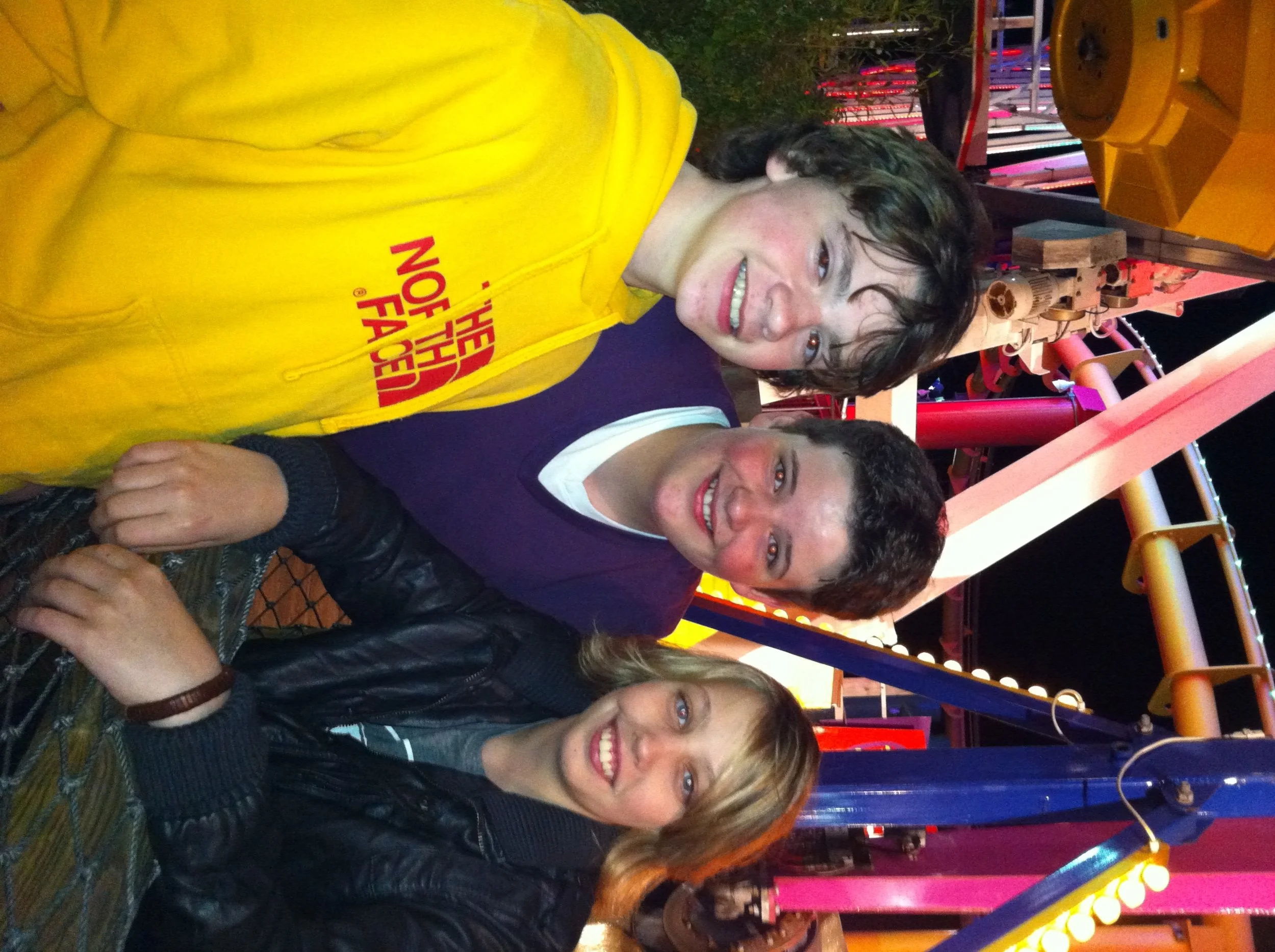 Joel, Riley, Ryan riding rollercoasters