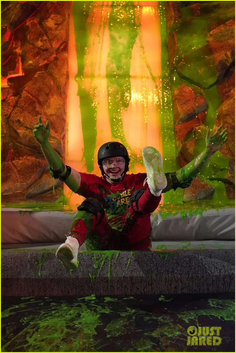 Just Jared Junior: Joel Courtney Gets Covered In Slime On 'Double Dare'!