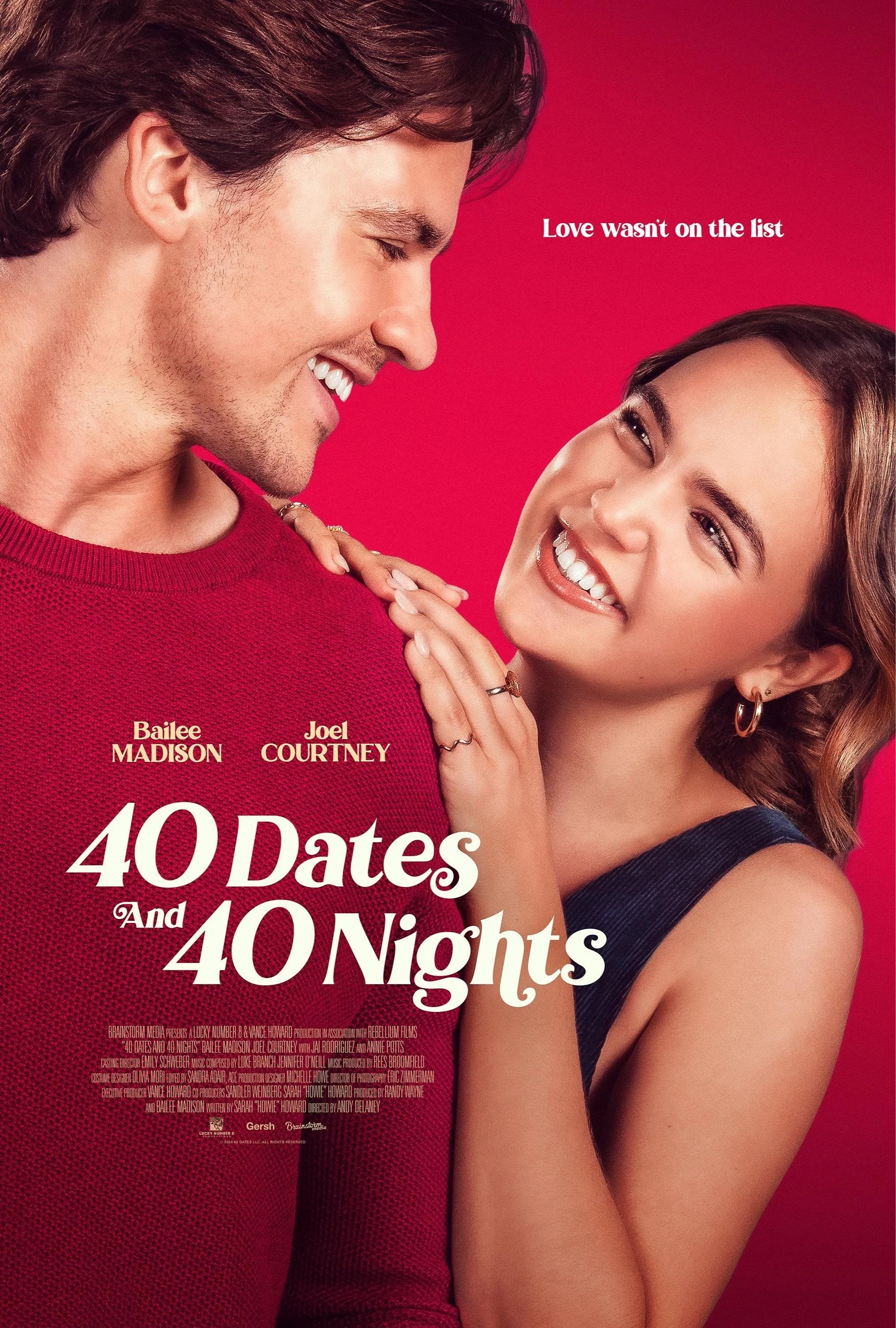Joel Courtney and Bailee Madison in the 40 Dates and 40 Nights movie poster