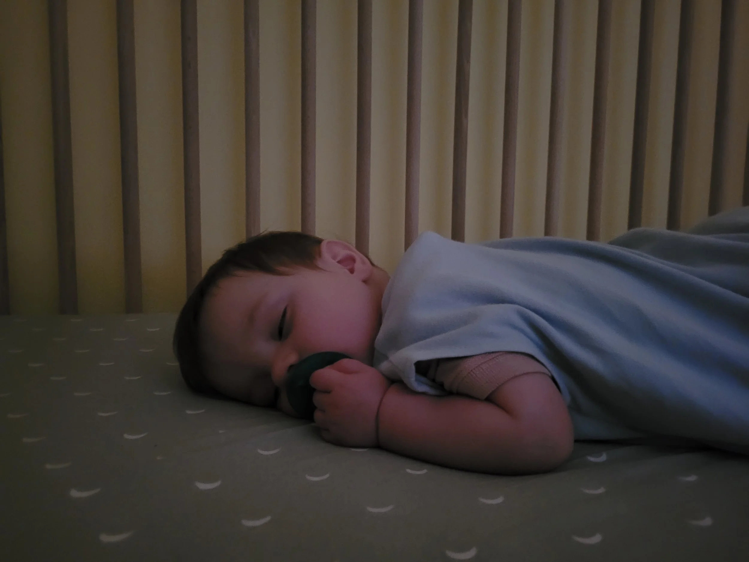 From holding to sleep for 8 months to happily in her crib &amp; asleep in minutes