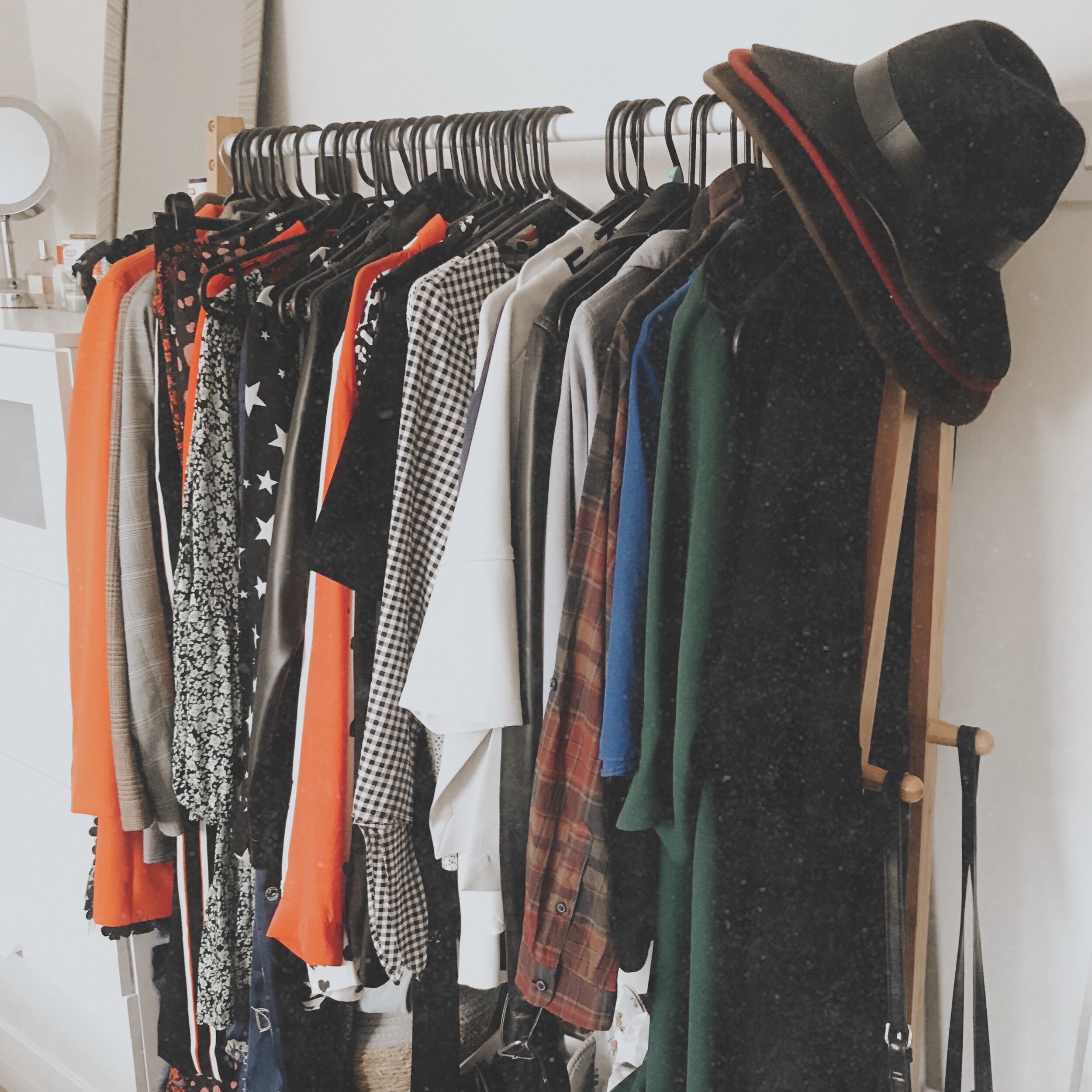 half size clothes rail