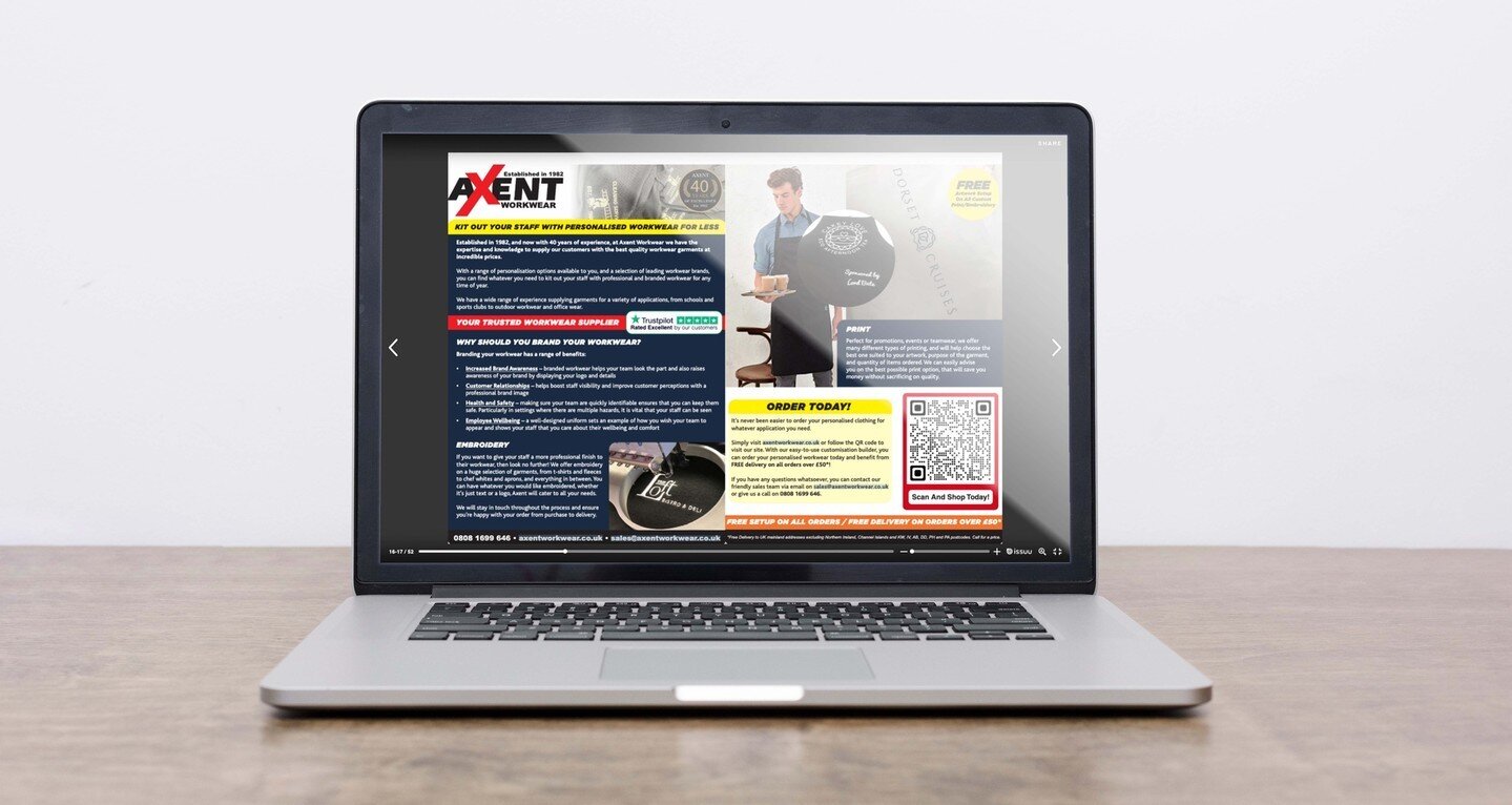 Axent Workwear👨&zwj;🍳👩&zwj;💼⁠
⁠
Kit out your staff with personalised workwear for less!⁠
⁠
See the full article via the Latest Issue section of Warm Welcome Magazine - Link In Bio (Pages 16-17) 🤳⁠
⁠
#axentwear #axentworkwear #workwear #personali