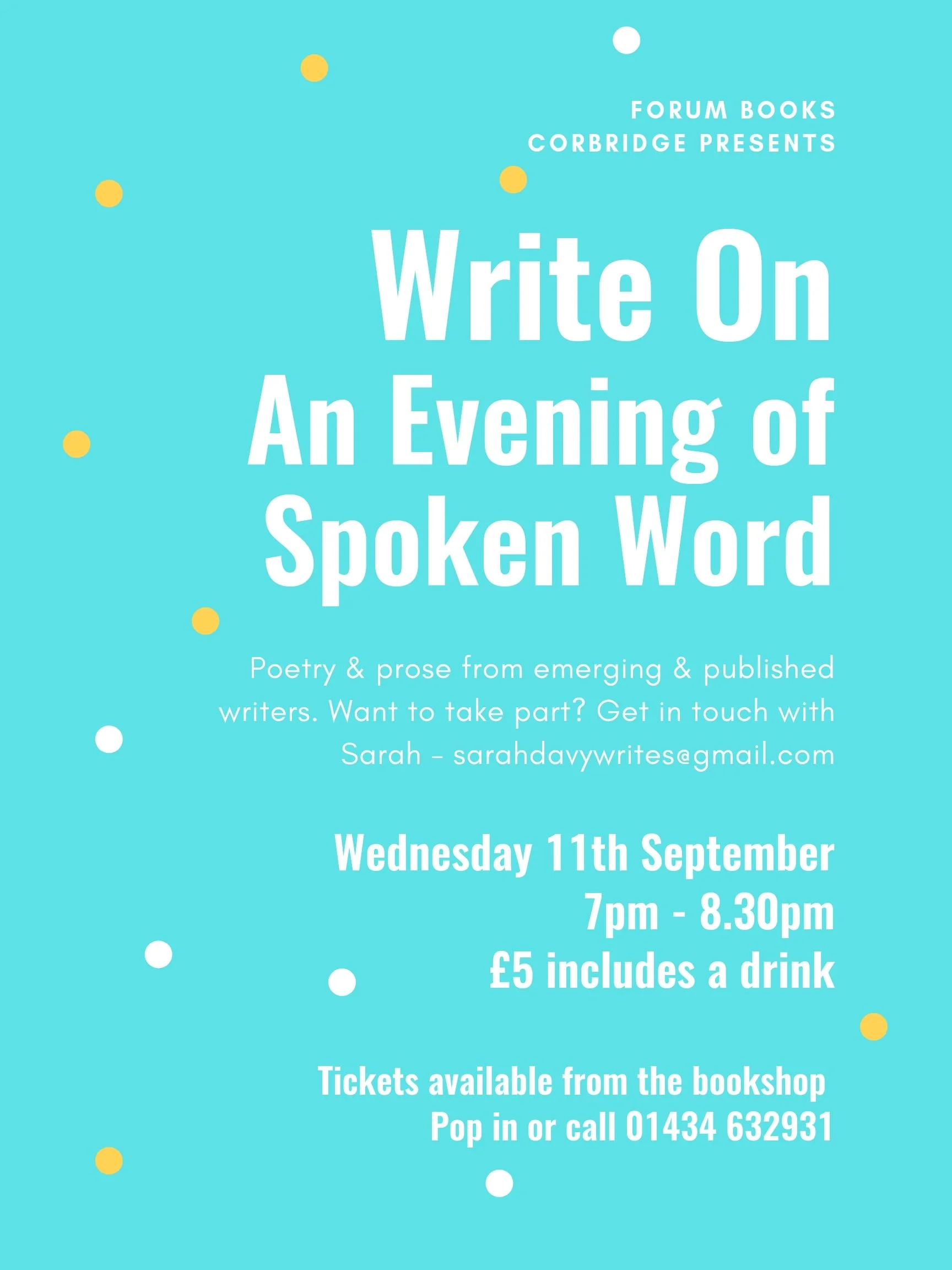 Write On: An Evening of Spoken Word
