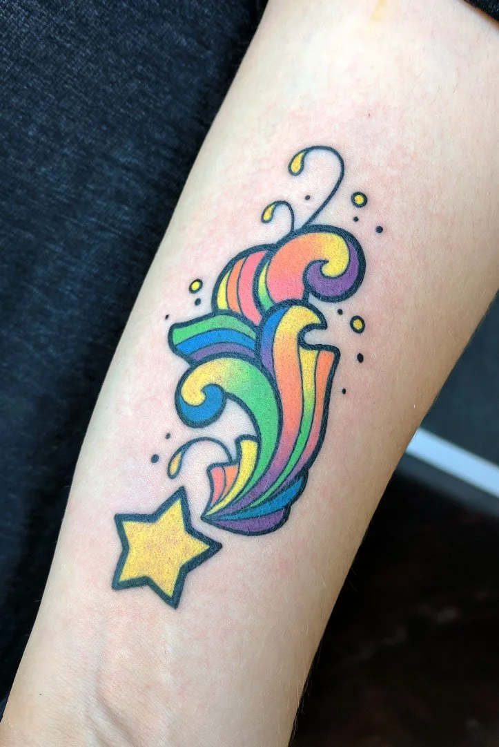 Rainbow Stars Tattoos