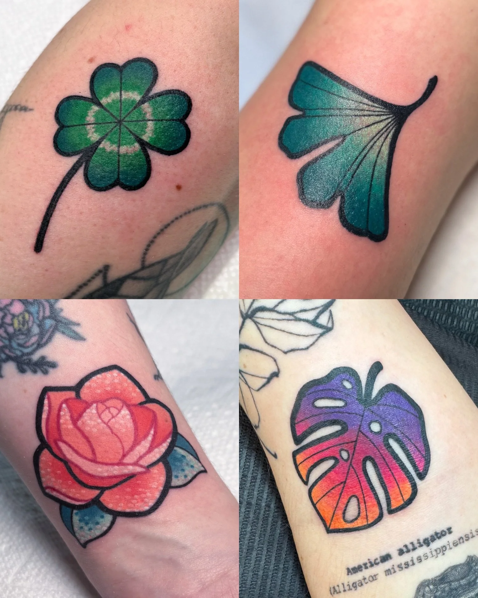 A round-up of recent minis! I love doing these and they&rsquo;re great for gap fillers. I always have extra time to squeeze &lsquo;em in anytime you&rsquo;re feelin&rsquo; impulsive 😉 and color is always custom!! 🌈

#ohiotattooartist #cutetattoos #