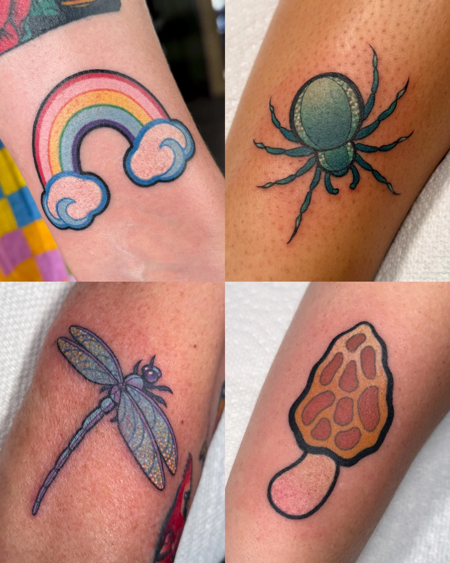A round-up of recent minis on Lesley, Joy, Debbie and Abby! (The dragonfly is a custom, the rest are flash.) 🤏💕

#ohiotattooartist #cutetattoos #colortattoos #smalltattoos #gapfillertattoo