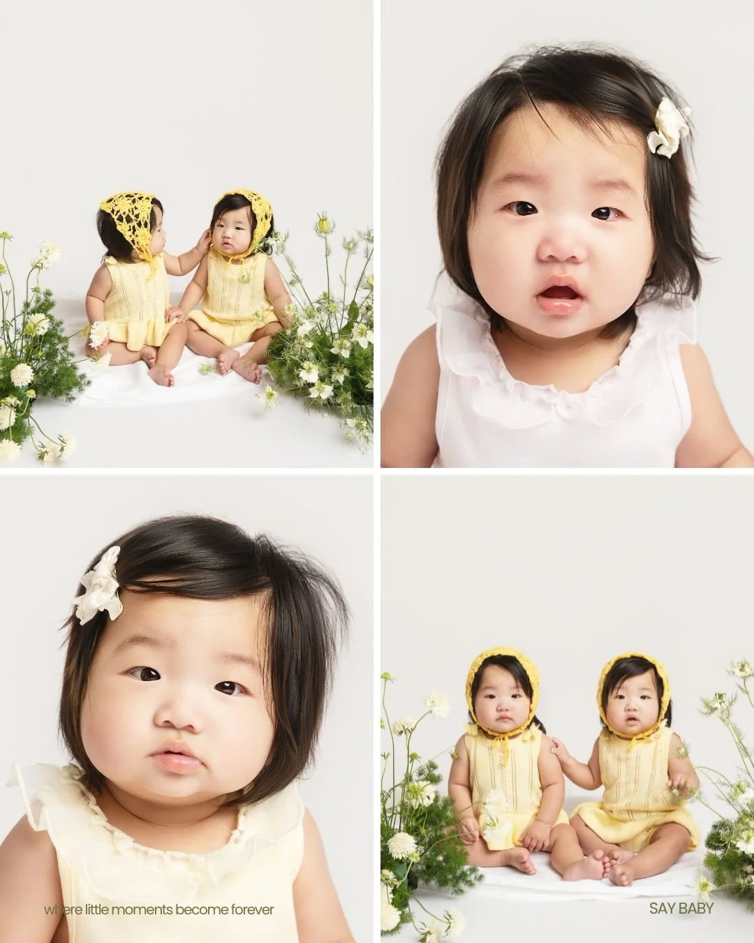 사랑스러운 둥이들의 꽃컨셉 촬영💛🌼
둘이 함께라서 더 특별한 오늘. 완벽하게 웃지 않아도, 나란히 바라보지 않아도
지금 이 모습 그대로가 가장 소중한 성장 기록이니까🫶

#시애틀 #시애틀돌 #시애틀맘 #시애틀육아 #시애틀스냅