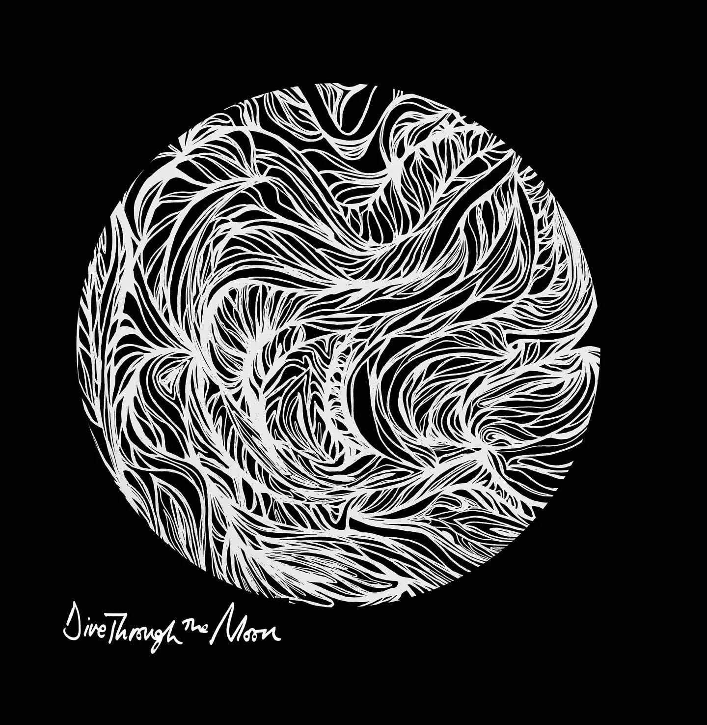 Here is the artwork for DIVE THROUGH THE MOON which you can listen to on lisamarini.bandcamp.com