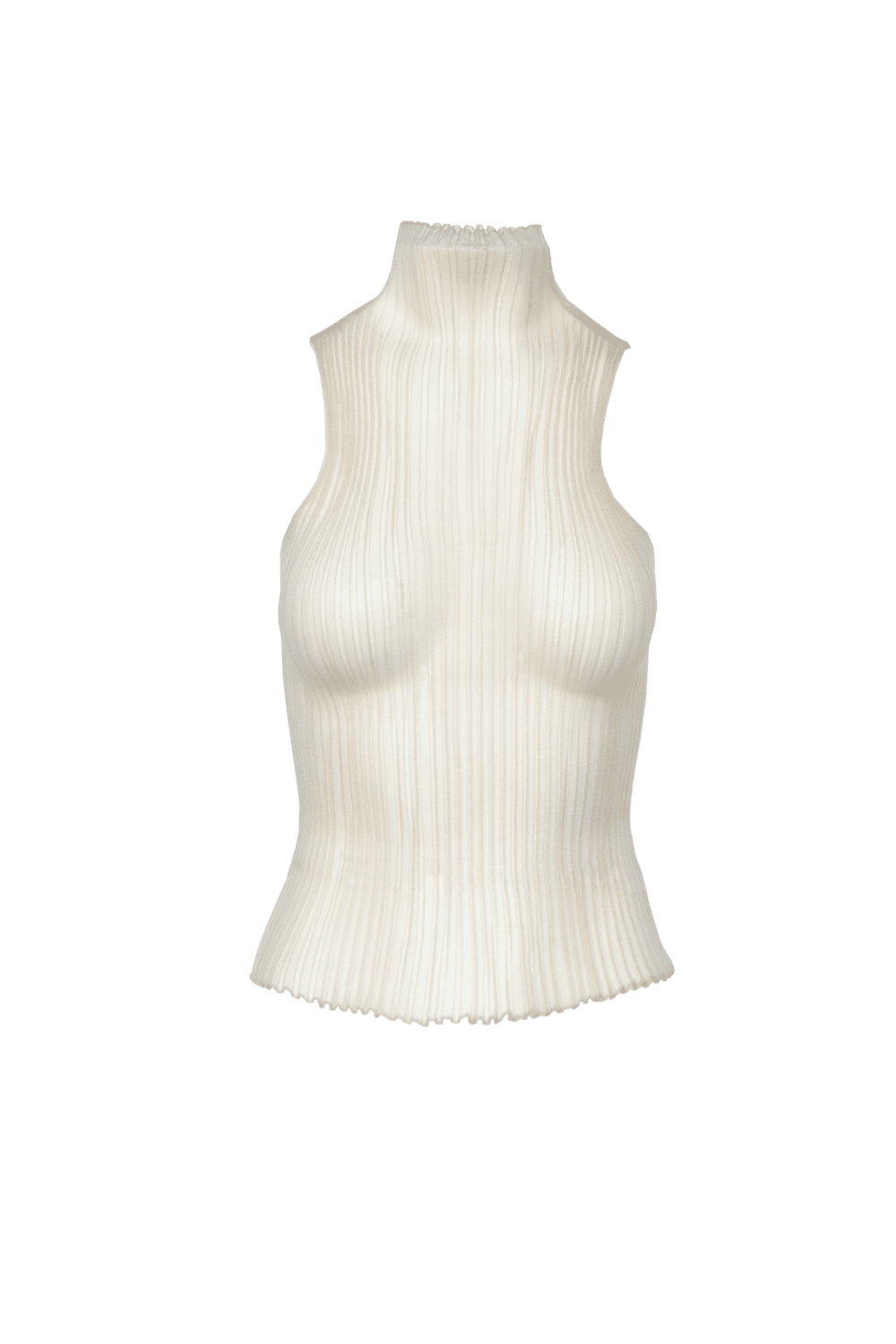 Tops Sleeveless Transparent Turtleneck Top Turtleneck Top » Colour