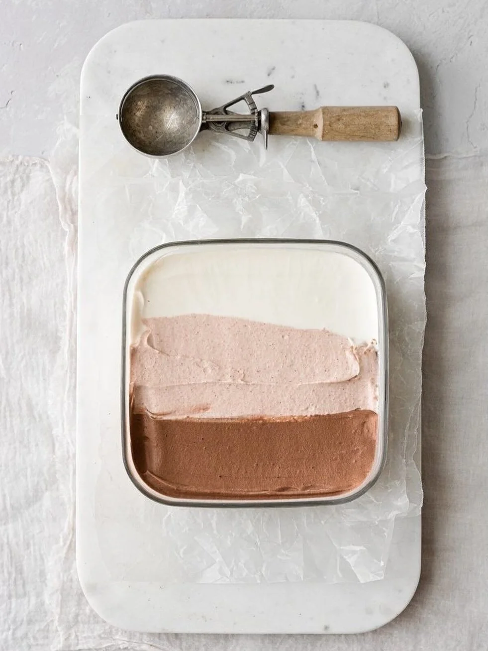 Colors this season are Neapolitan ice cream inspired