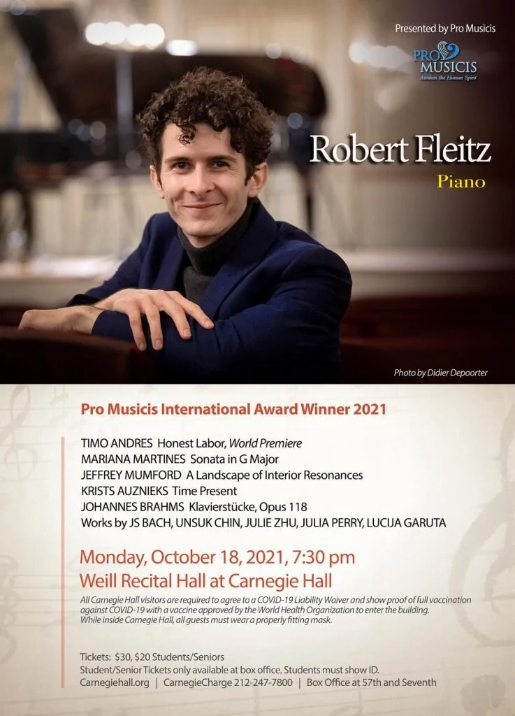 Robert Fleitz premieres Time Present at Carnegie Hall