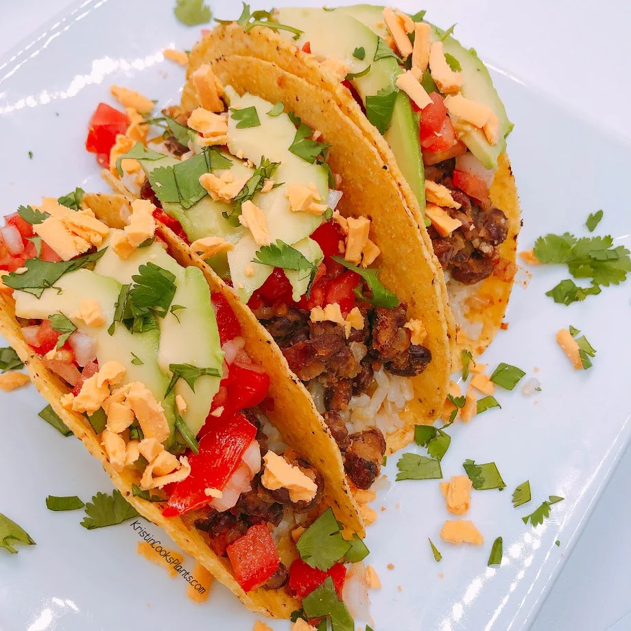Black Bean and Rice Tacos With a Margarita — Kristin Cooks Plants