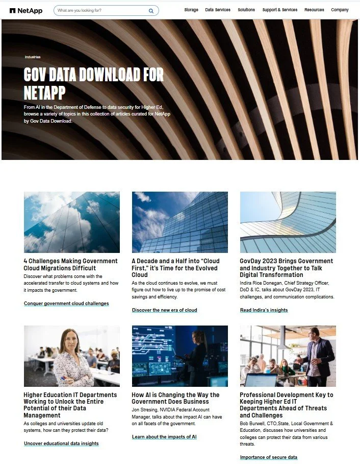 NetApp Microsite Case Study