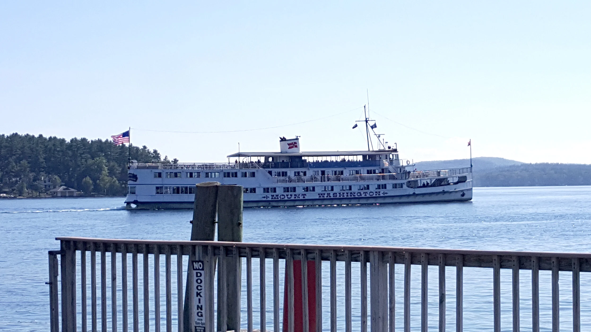 MS Mount Washington leaves Wolfeboro Town Docks