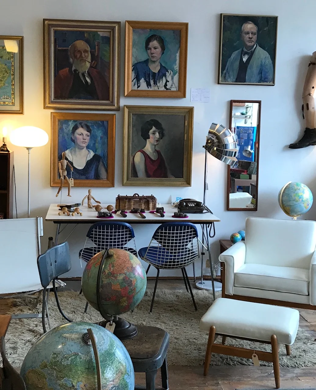 A section of the popular Just L Modern Antiques in Littleton. The shop features all sorts of great mid-century modern antiques and more.