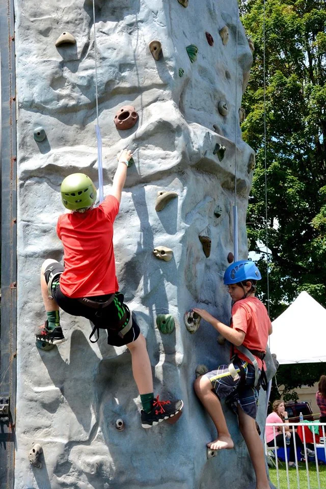 Climbing wall at Nickfest