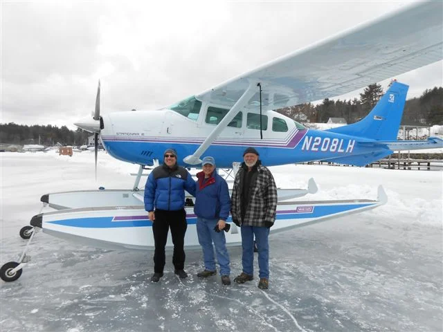 Planes at the Alton Bay ice runway