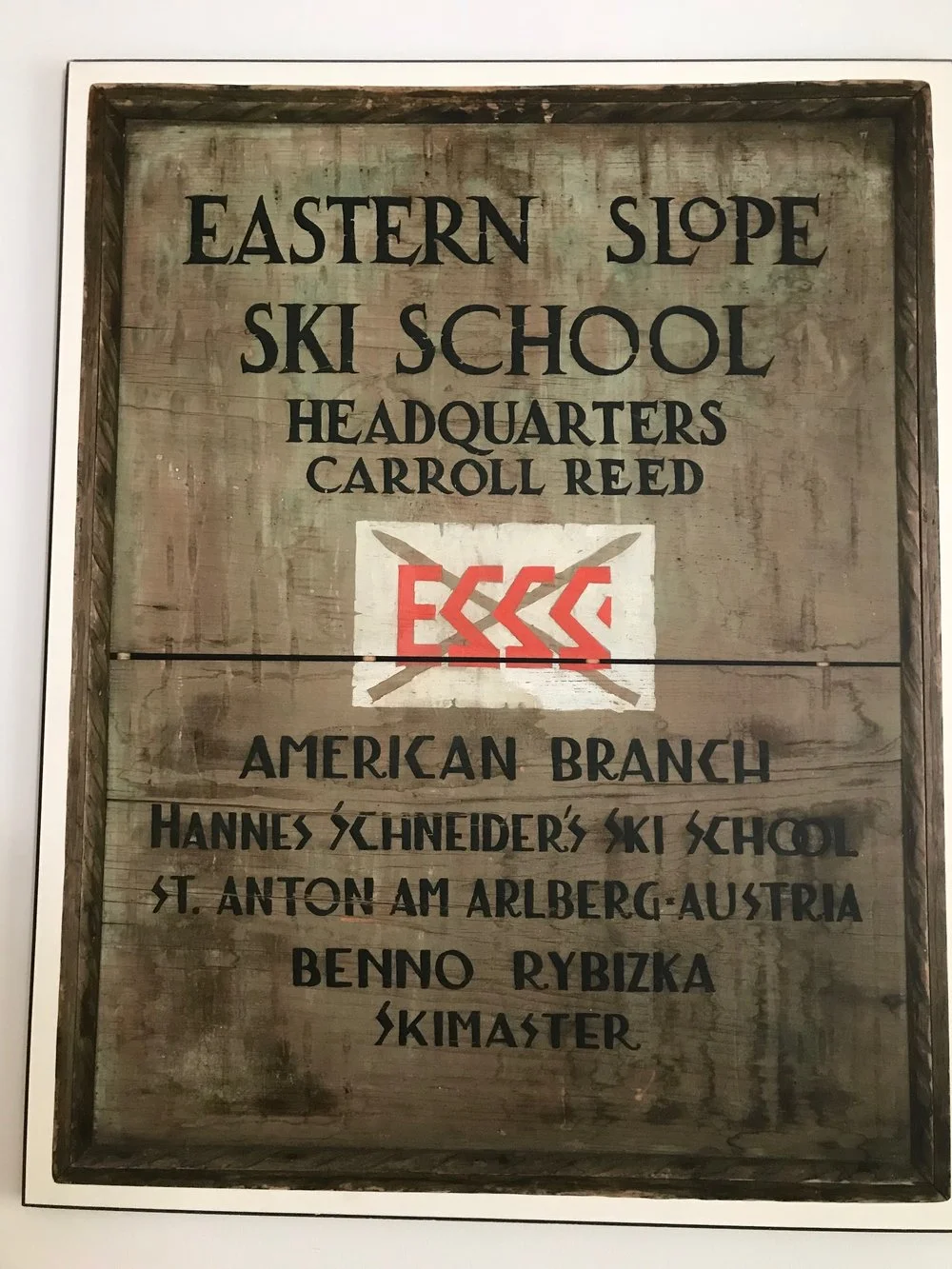 Old sign at Ski Museum