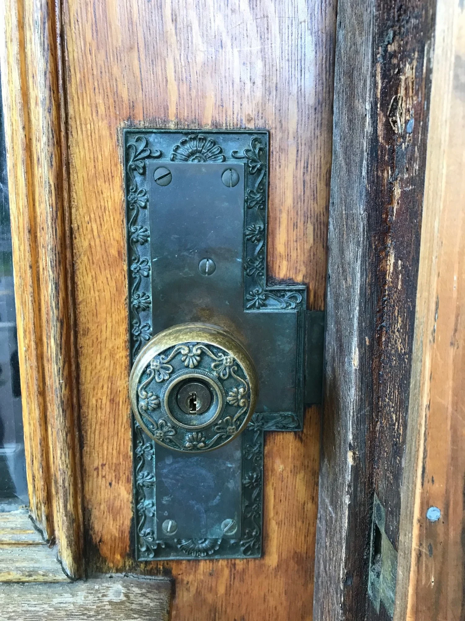 An old doorknob, lovely and smooth with age