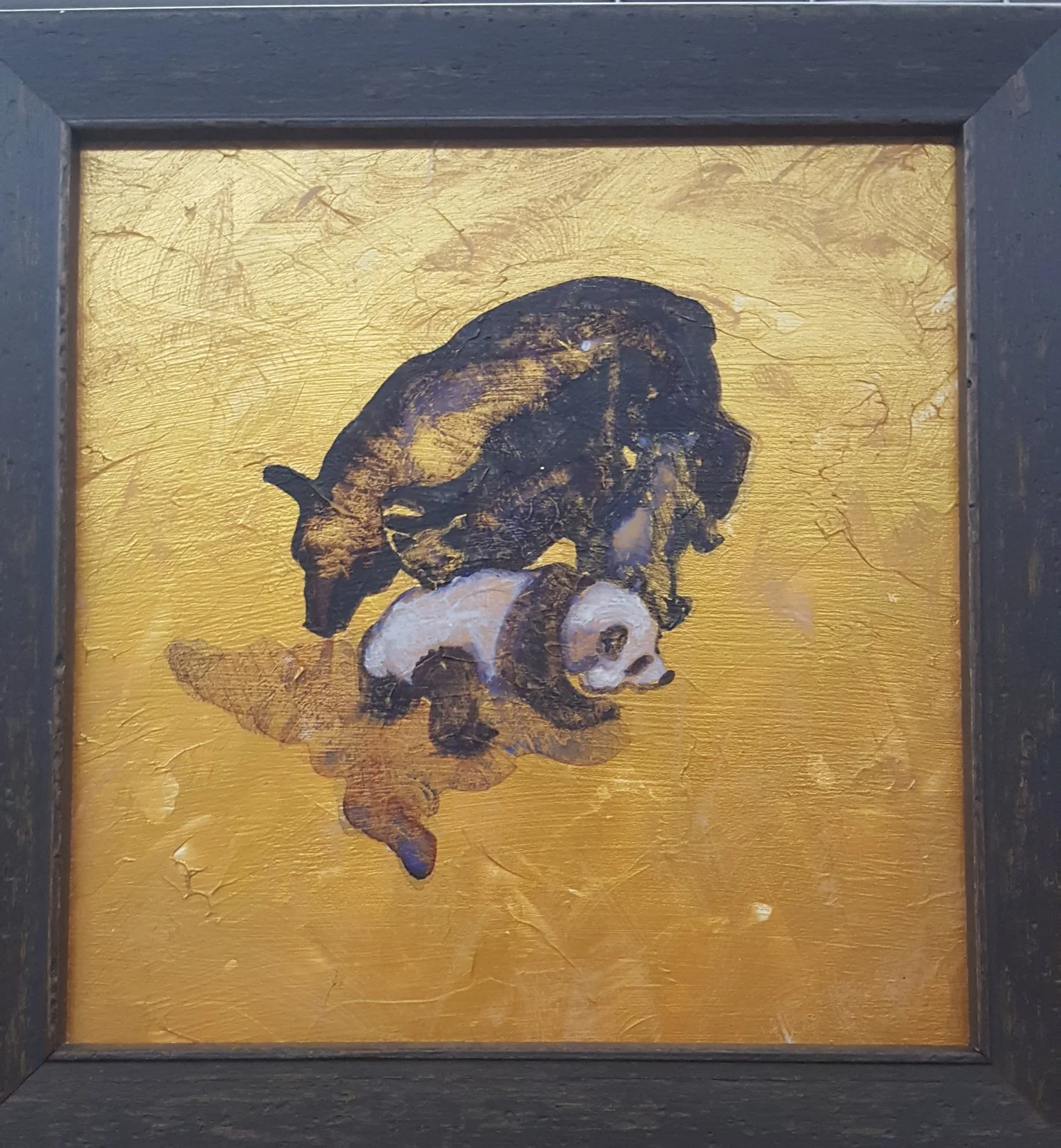 Oil painting of a panda