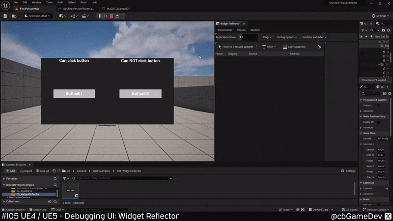 QUICK DEV TIP #105 UE4 / UE5 - Debugging UI With The Widget Reflector ...
