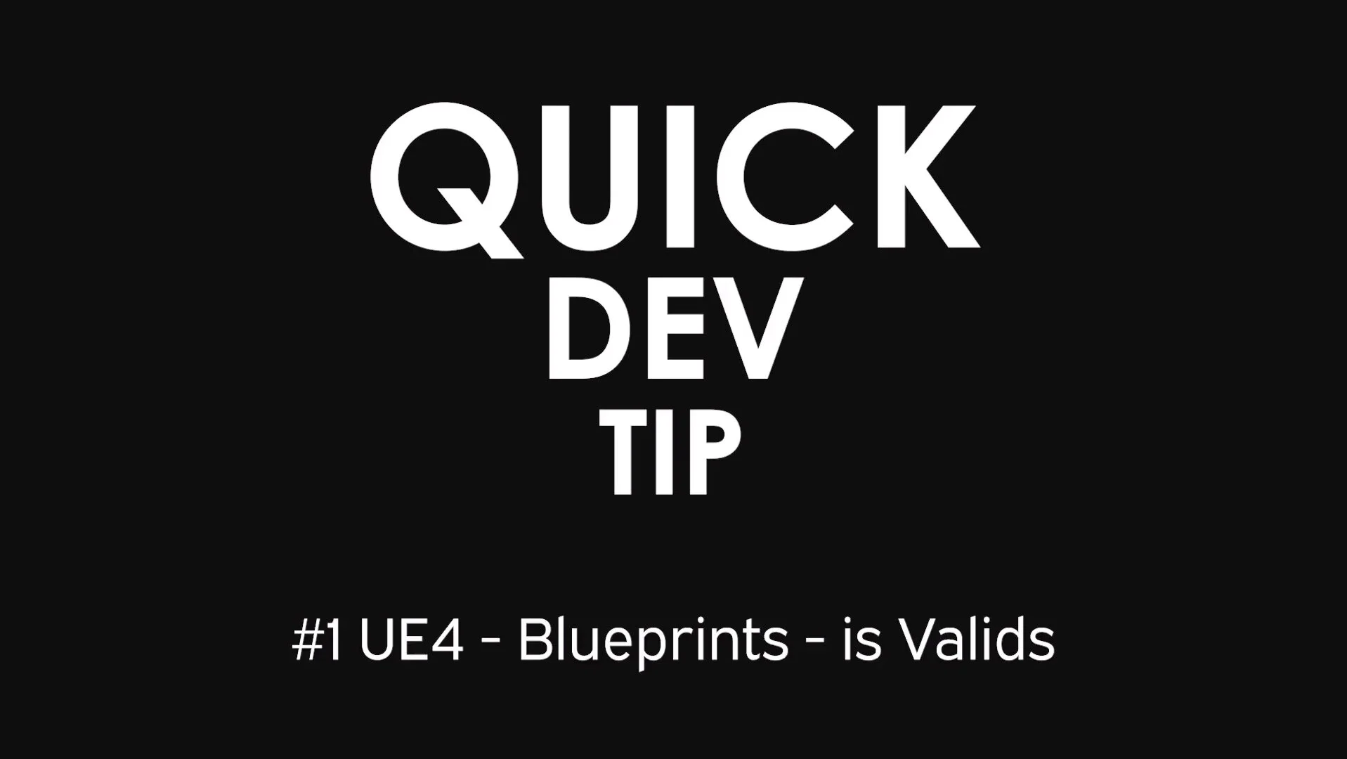 New Quick Dev Tips Series