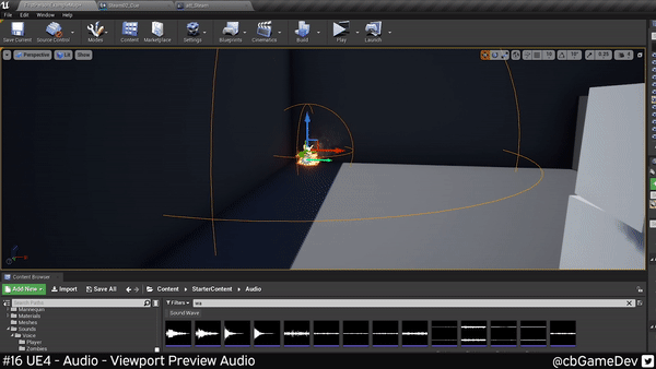QUICK DEV TIP #16 UE4 - PREVIEW AUDIO FROM VIEWPORT