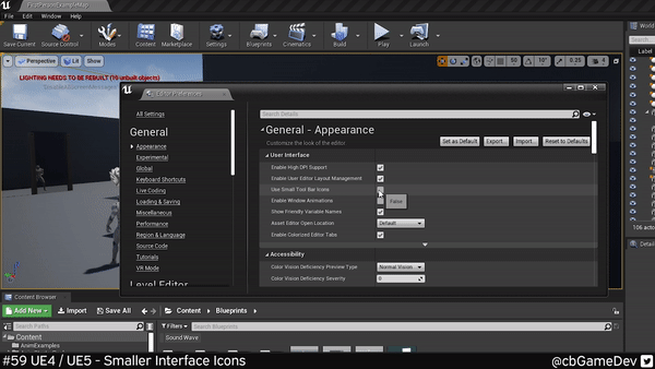 QUICK DEV TIP #59 UE4 / UE5 - SMALLER INTERFACE ICONS