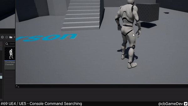 QUICK DEV TIP #69 UE4 / UE5 - CONSOLE COMMAND SEARCHING
