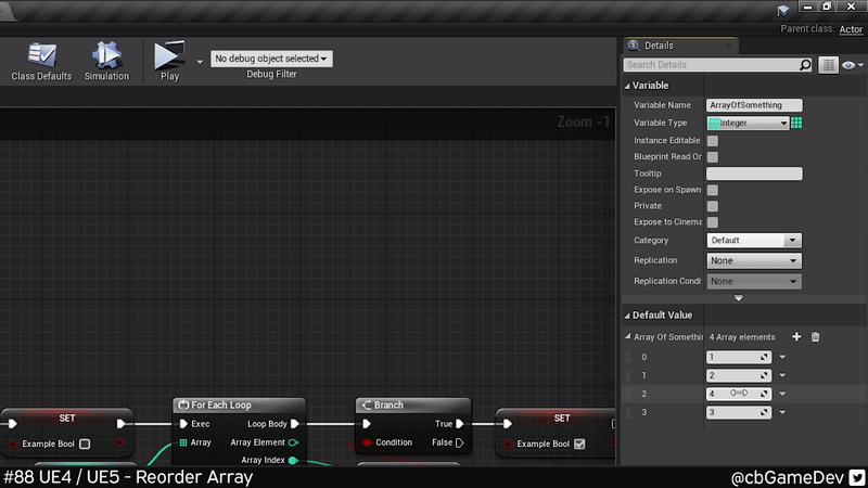 QUICK DEV TIP #88 UE4 / UE5 - REORDER ARRAY