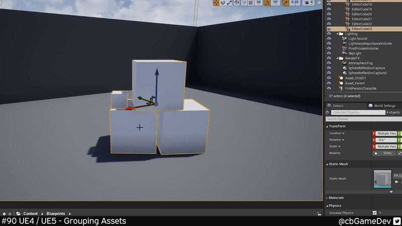 QUICK DEV TIP #90 UE4 / UE5 - GROUPING