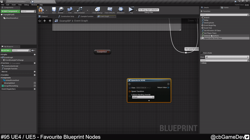 QUICK DEV TIP #95 UE4 / UE5 - Favourite Blueprint Nodes
