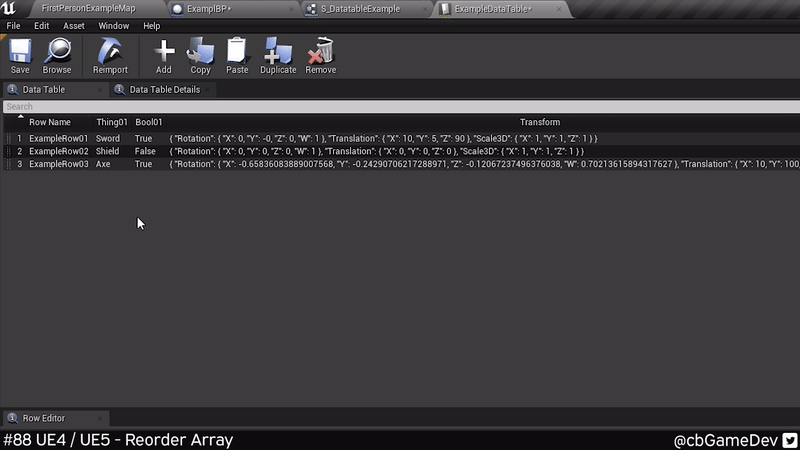 QUICK DEV TIP #88 UE4 / UE5 - REORDER ARRAY — CBgameDev
