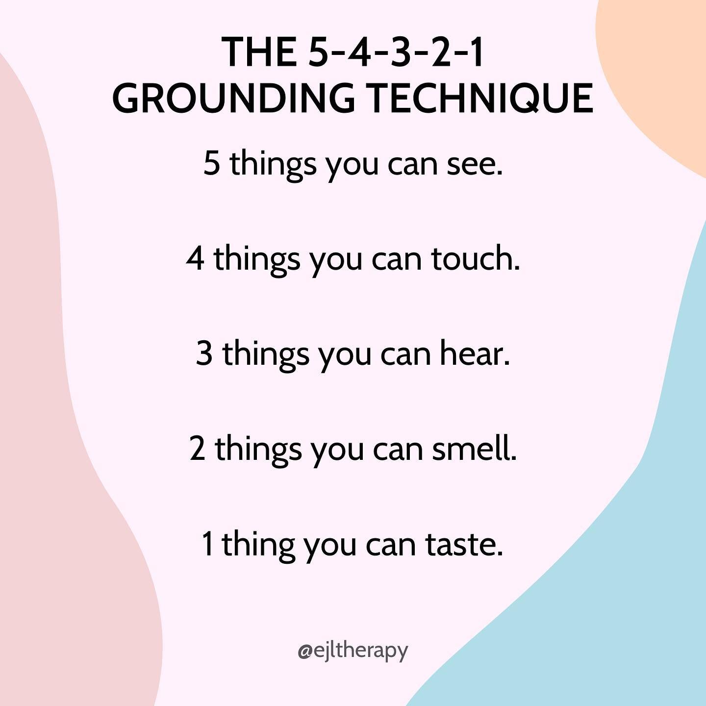 Grounding tip alert! ✨💛⁣
⁣
Feeling anxious, worried, or unsettled is a pretty universal experience. In this weeks IG Live with @wethevillage.co we discussed this grounding technique to help bring you into the present moment.⁣
⁣
Take a deep belly bre