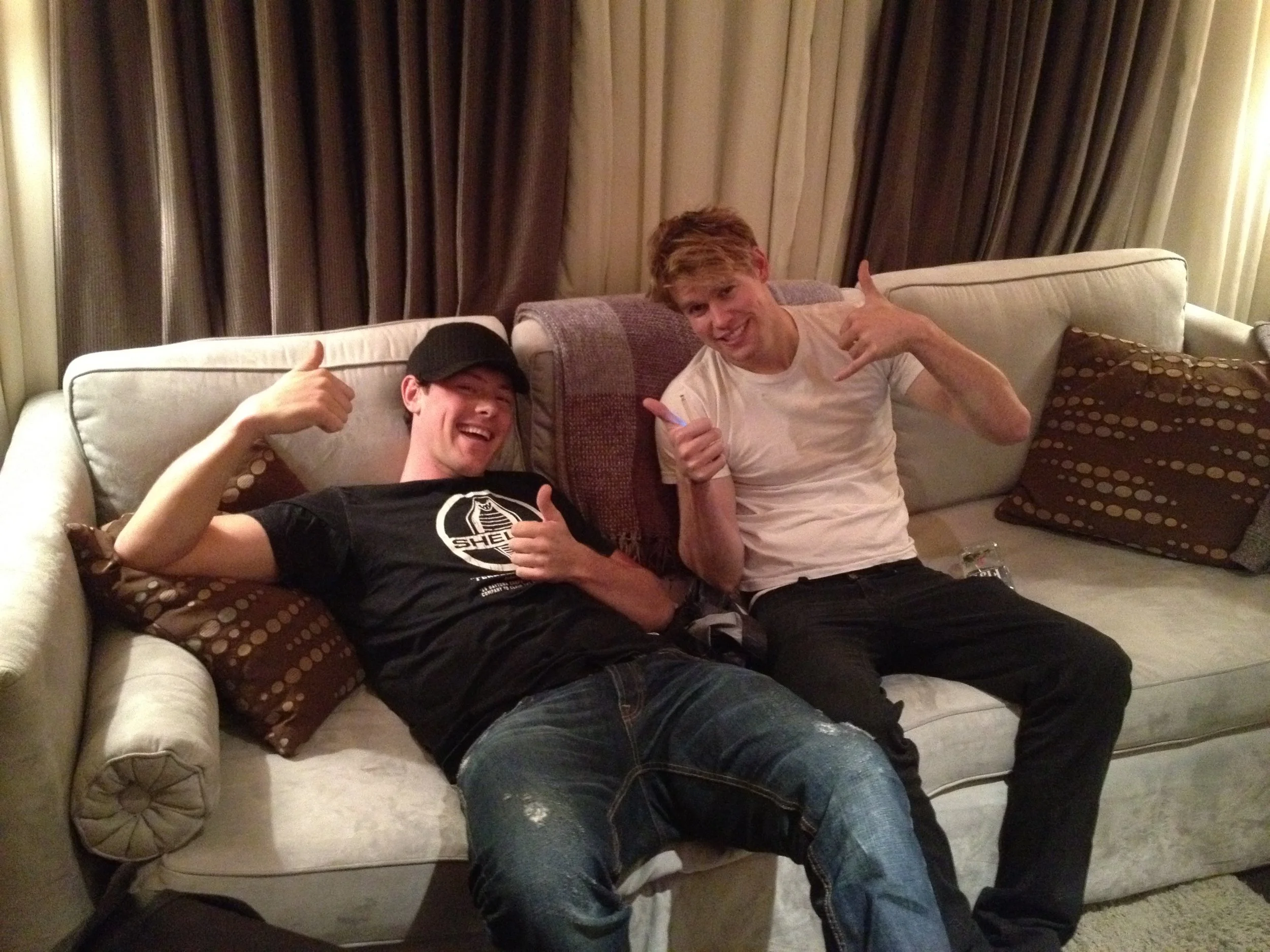 Cory Monteith and Chord Overstreet