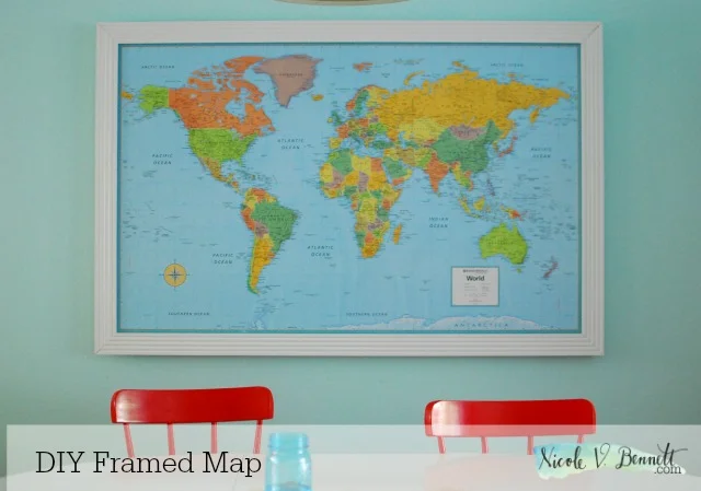 DIY framed world map