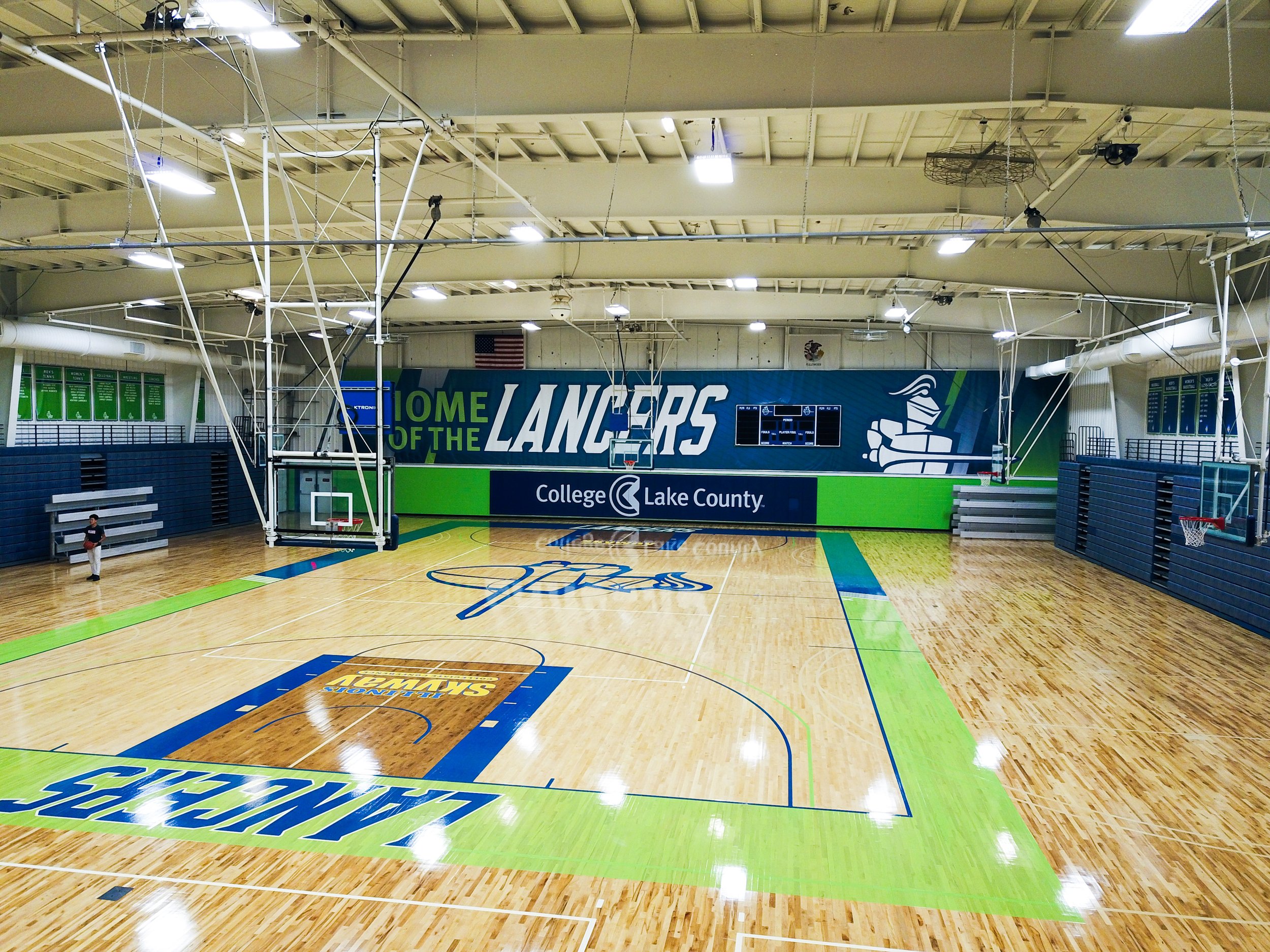 College of Lake County Gym Floor