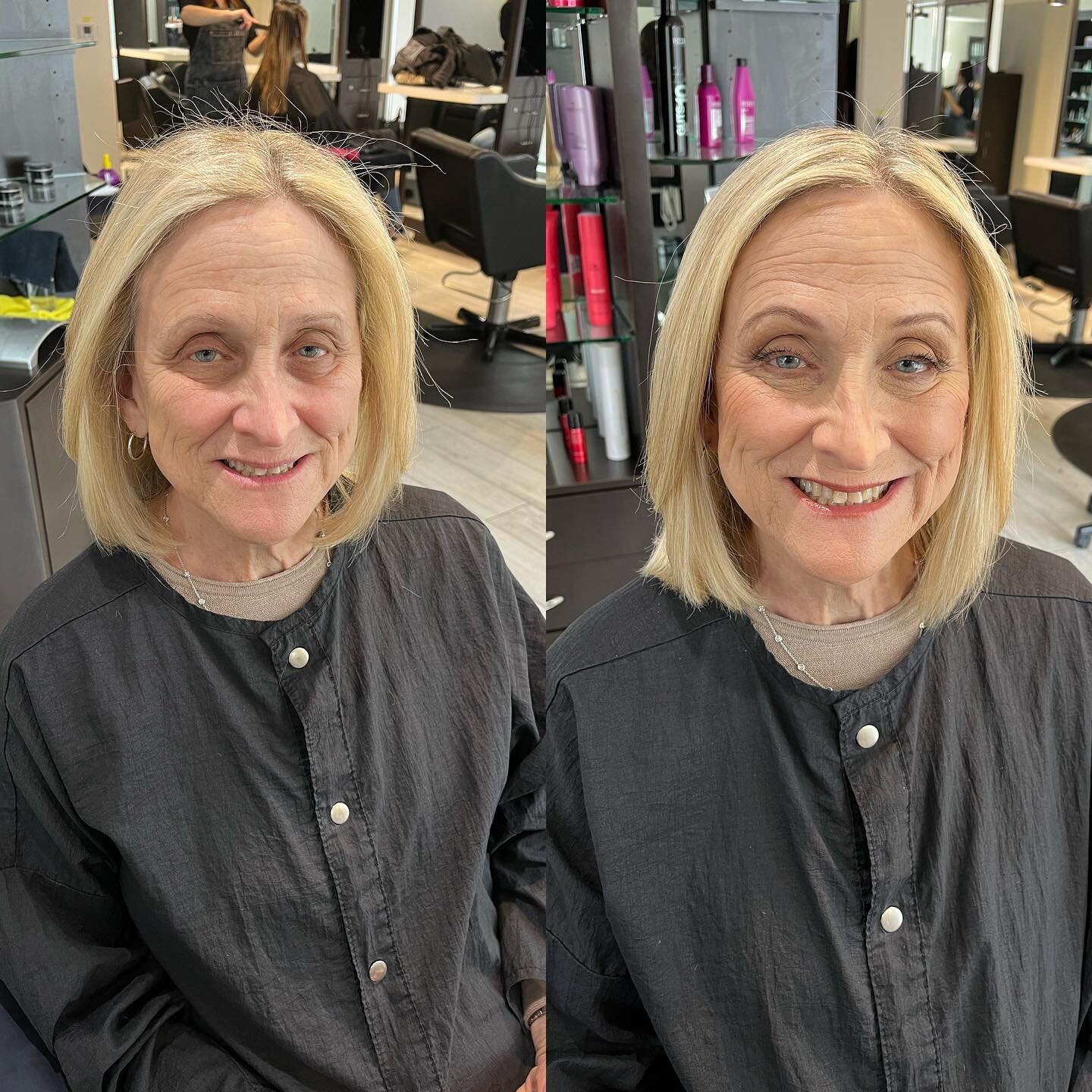 Natural Makeup &amp; A Smooth Blowdry &amp; Flat iron 🪄. 
 
By Stylist : Michelle

CALL US NOW TO BOOK YOUR APPOINTMENTS FOR ANY SPECIAL OCCASIONS COMING UP💫
(626) 577-8855

#BeforeAndAfter #NaturalMakeup #Blowout