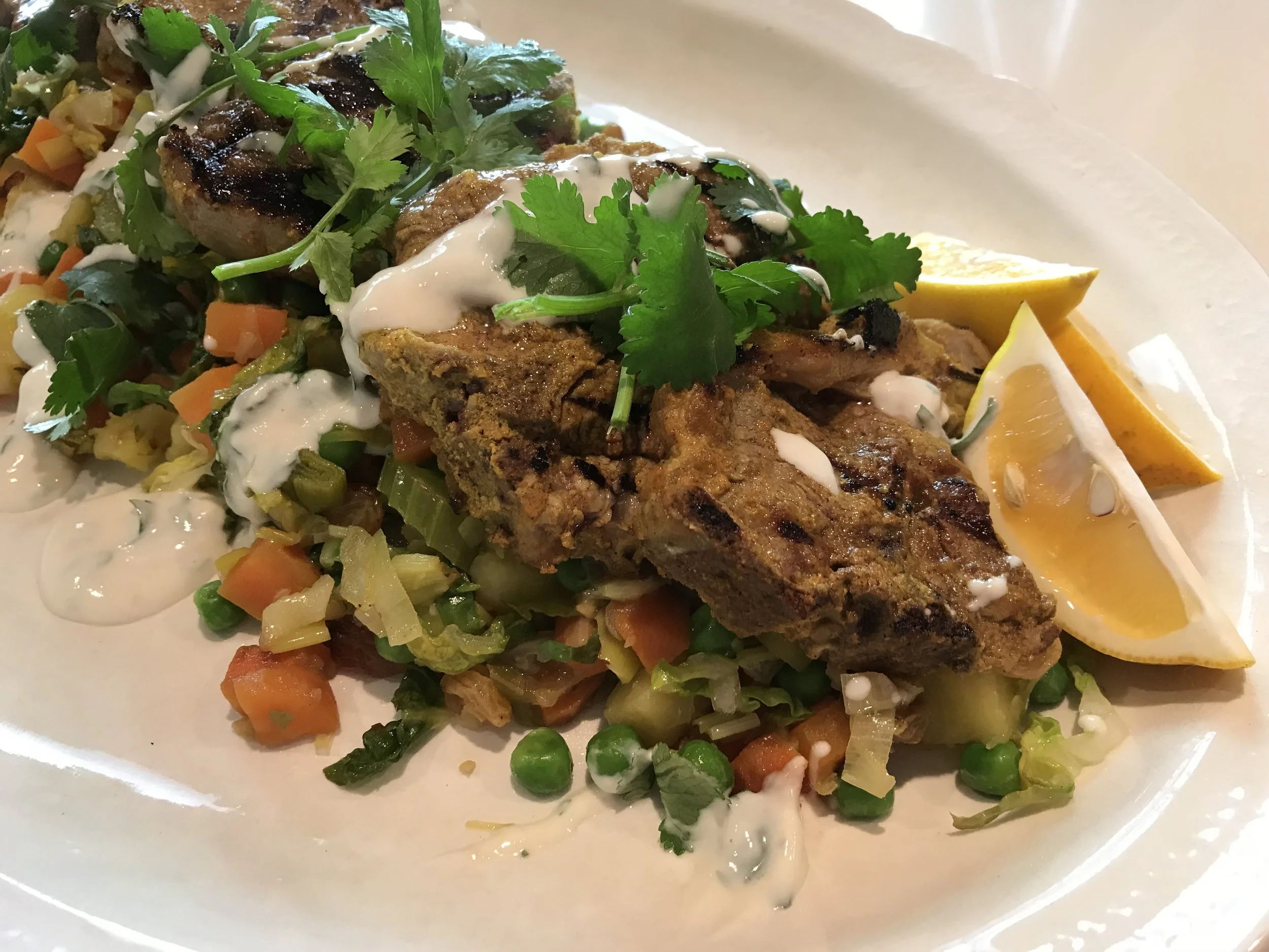 Spiced Lamb Chops with Vegetable Sofrito — Ray McVinnie