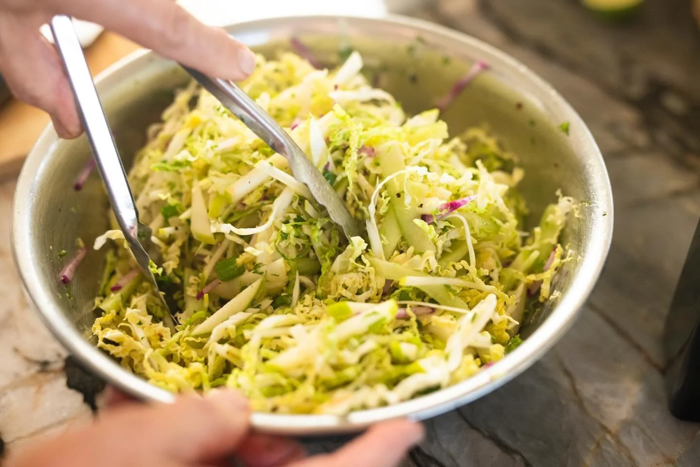 I love the fresh herby flavours and texture and crunch of this green apple slaw. Perfect for summer with barbecued meat, roast park or in wraps and sandwiches 🫜🍏

Subscribe or get recipe via link in bio.