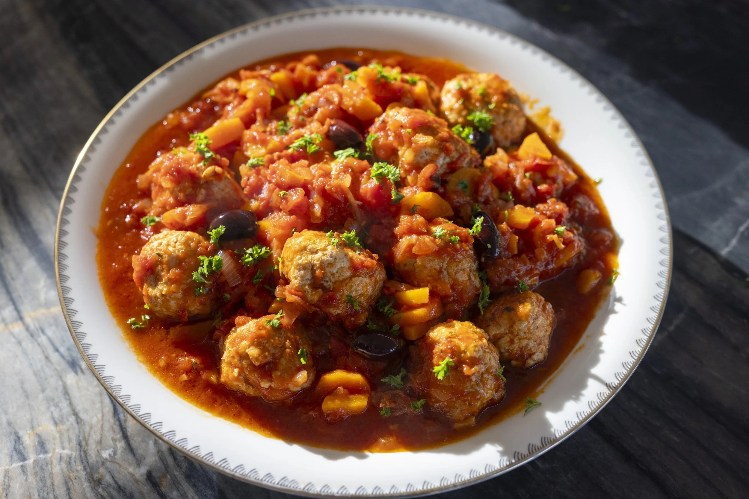 Chicken Meatballs In Tomato Sauce