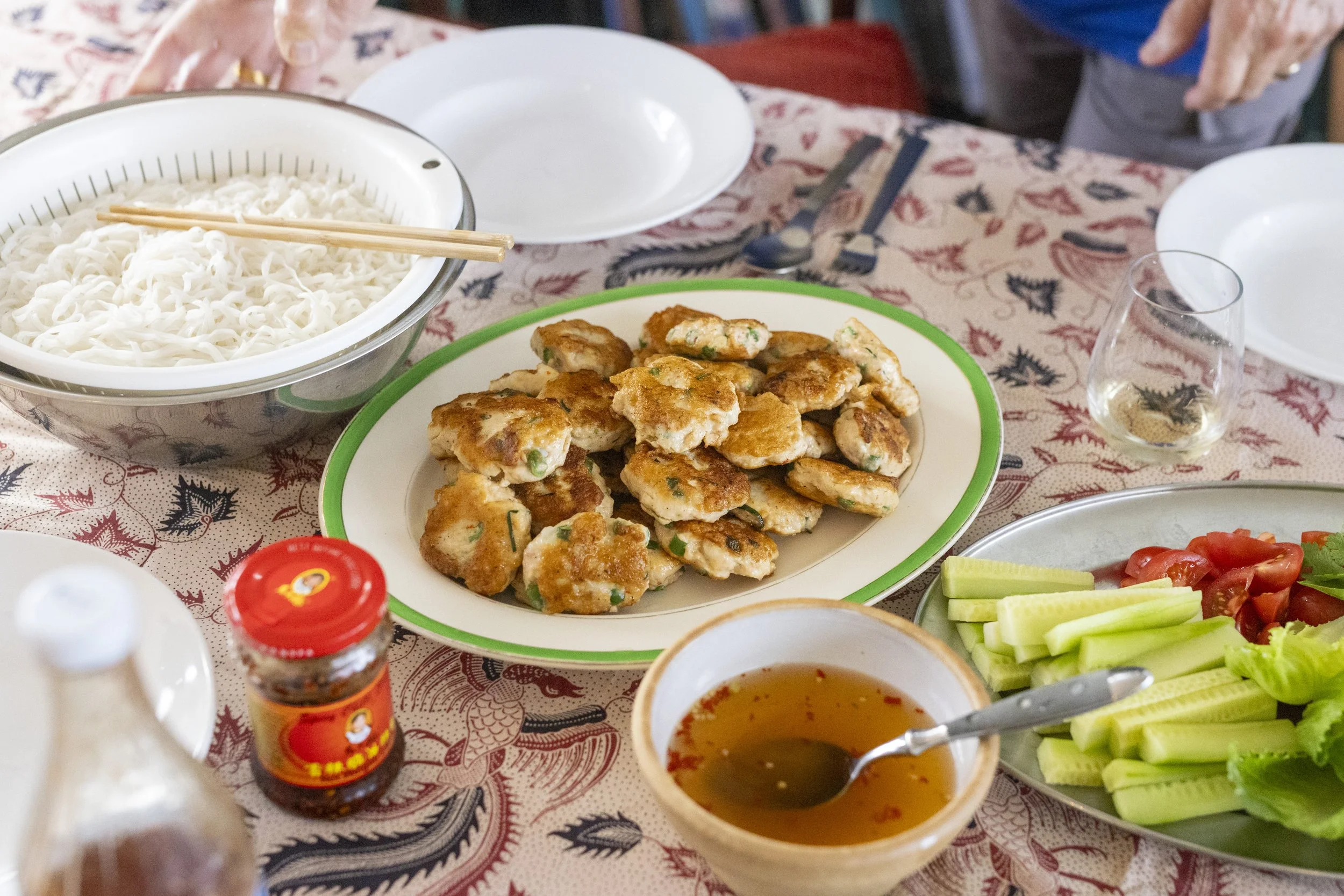 Fish and Prawn Cakes with Sweet-Sour Dipping Sauce