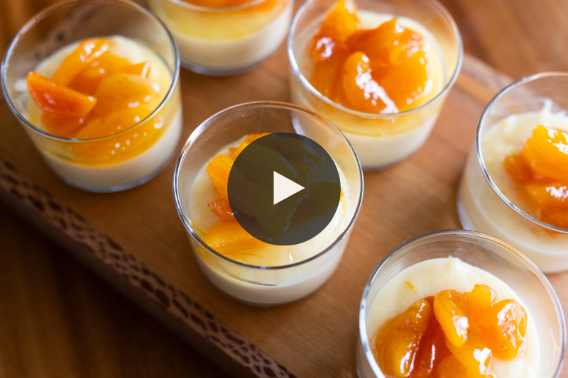Biancomangiare with Apricot Compote