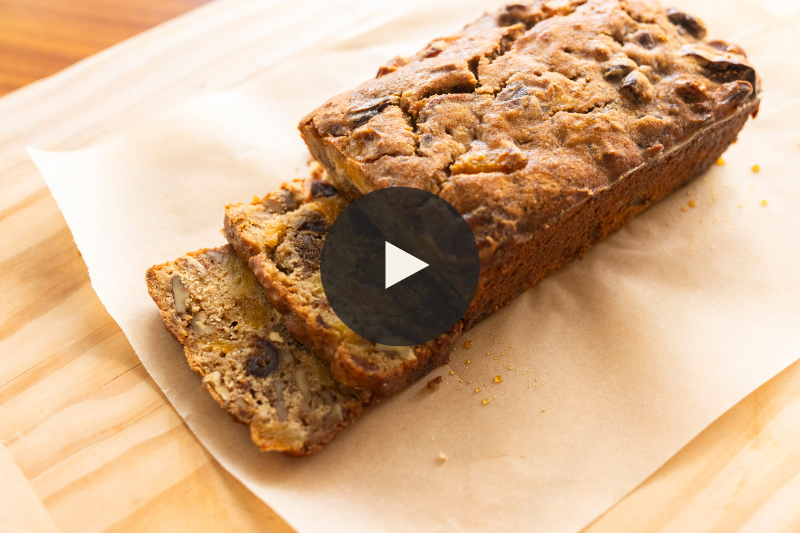 Orange Glazed Fruit and Nut Loaf