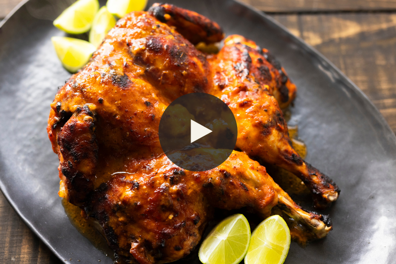 Butterflied Chicken with Singapore Spice Paste