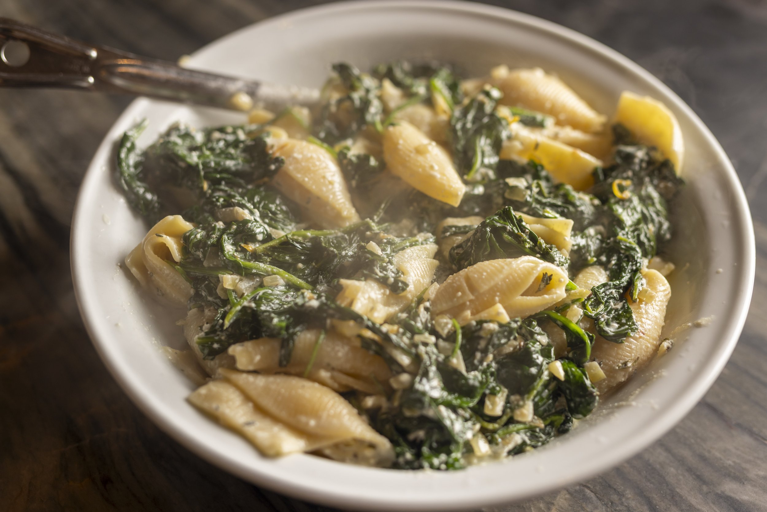 Pasta Shells with Spinach and Ricotta Sauce