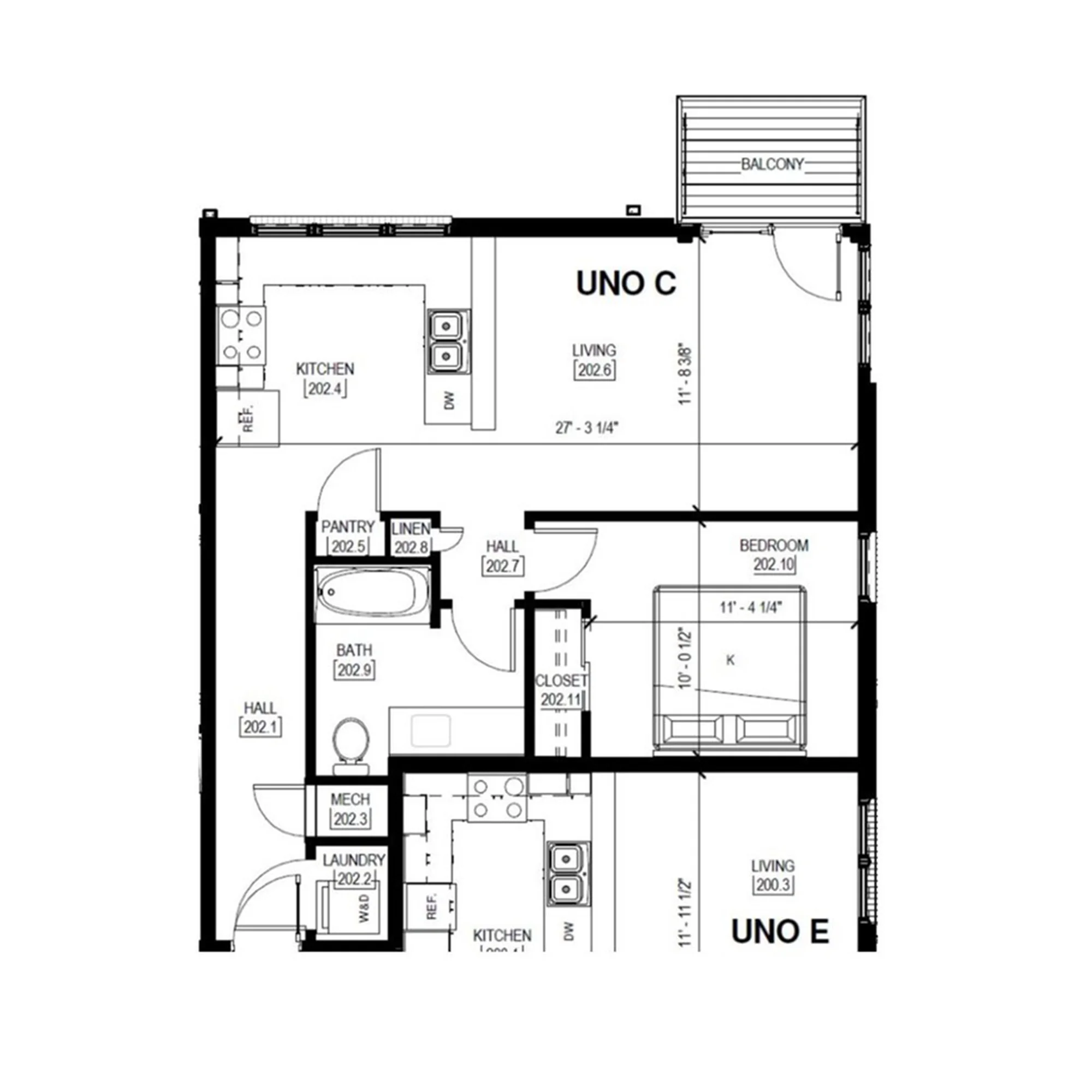 Uno C 1 Bed, 1 Bath