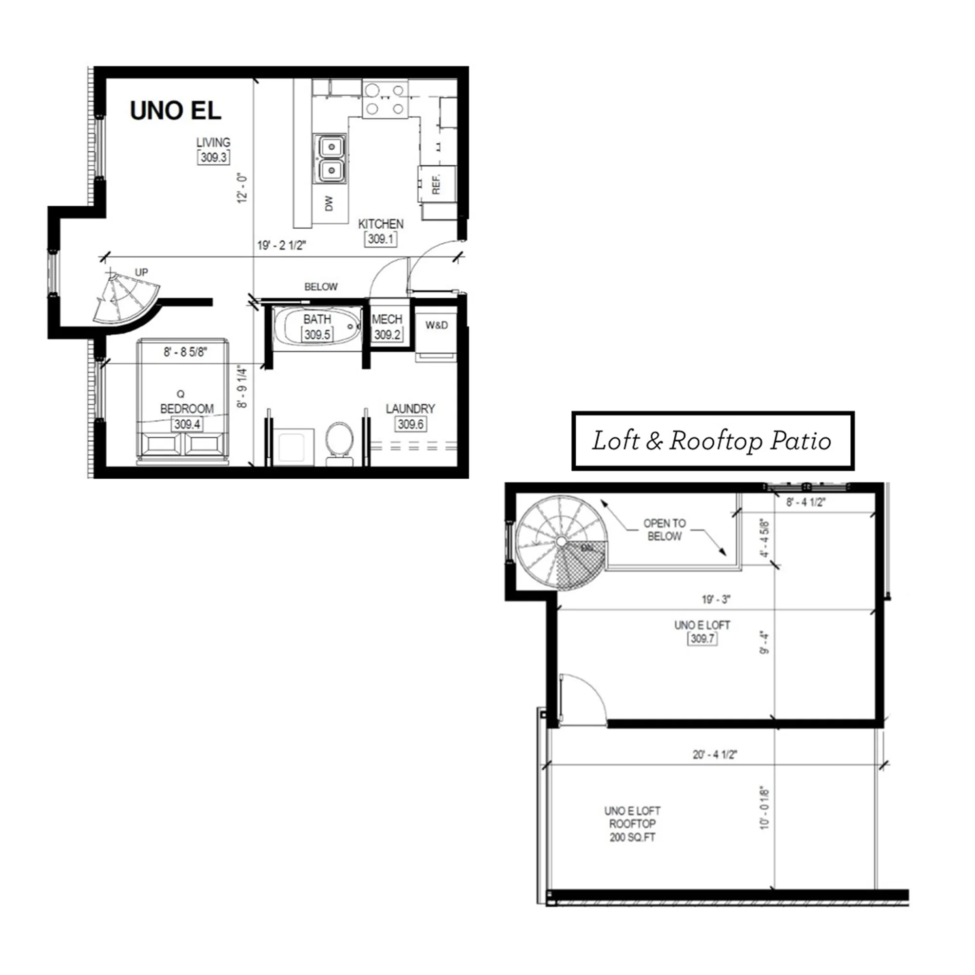 Uno El 1 Bed, 1 Bath, Loft